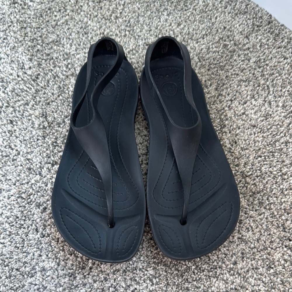 CROCS Black Sandals Flexible Water-Ready Design